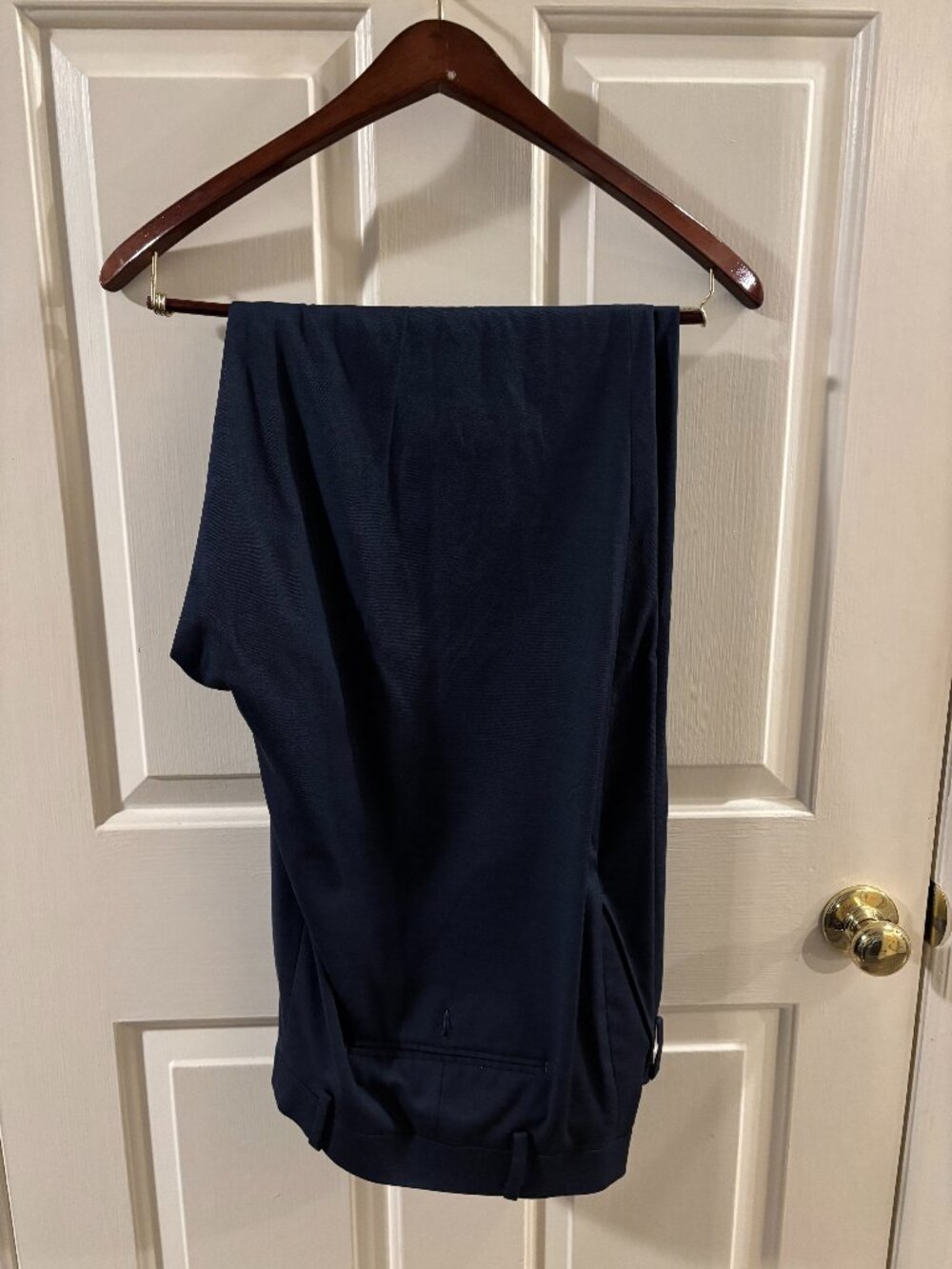 Shaquille O'Neil XLG Men's Navy-Blue Big & Tall Dress Pants - 48x30